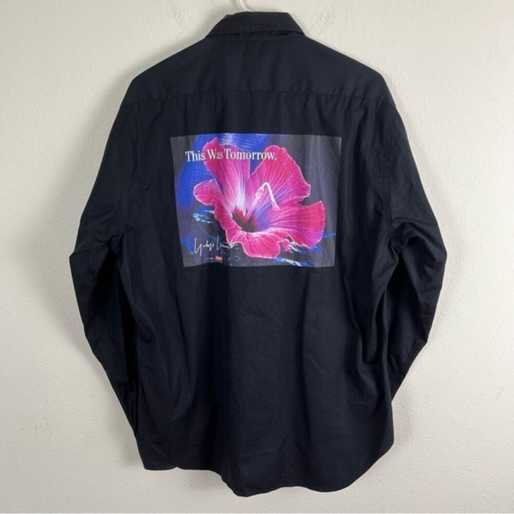 Supreme x Yohji Yamamoto- Black Button Down- “This Was Tomorrow”- Size Medium